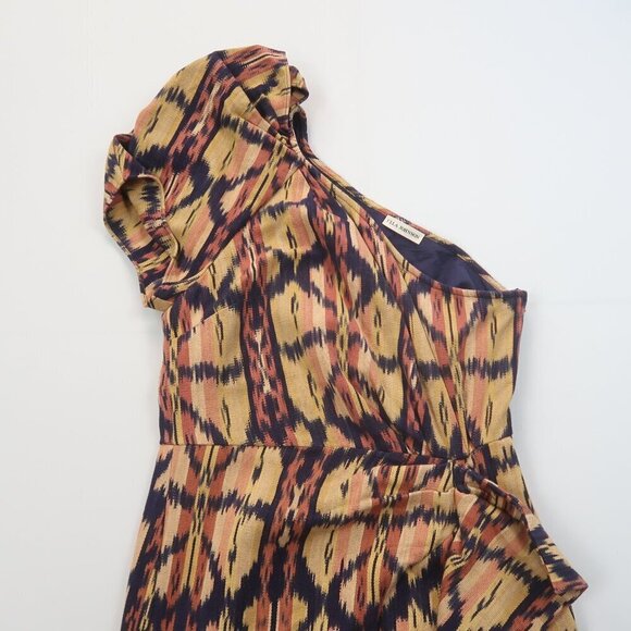 Ulla Johnson Idra Ikat Print One Shoulder Dress Size 4 - Picture 5 of 10